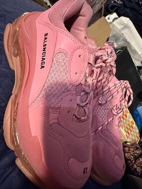 Balenciaga Pink Triple-Platform Chunky Sneaker